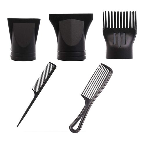 1 Set 5Pcs Multifunction Hair Dryer Nozzle Replacement Set Hair Comb Salon Narrow Concentrator Replacement Blow Flat Hair Drying Nozzle Hairdressing Styling Tool for Outer Diameter 4.0cm-4.8cm