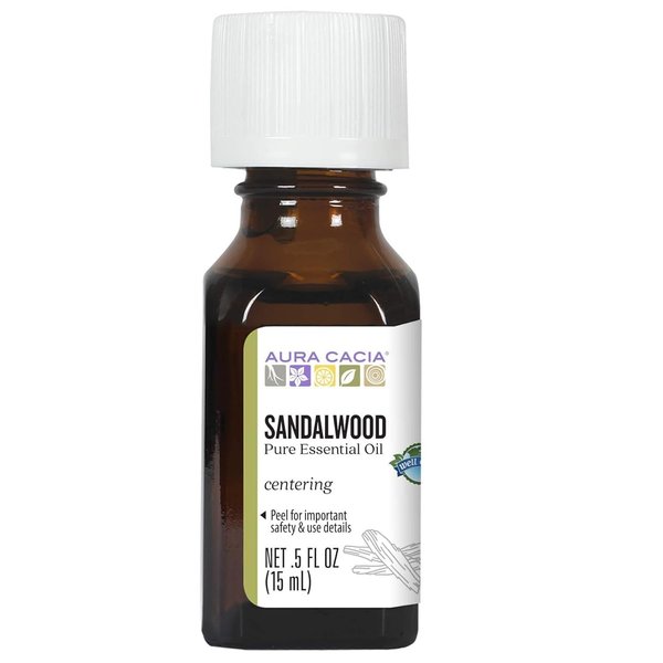 Aura Cacia Essential Oil, Focusing Sandalwood, 0.5 fluid ounce