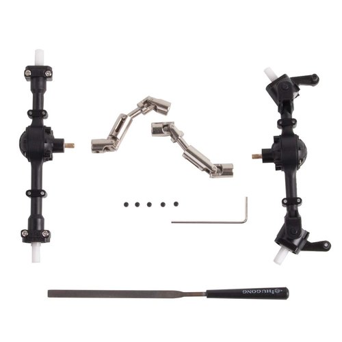 REMOKING RC Hobby Military Truck Accessories-Drive Shaft Set with Gear Box Fit for WPL and Other Military Truck