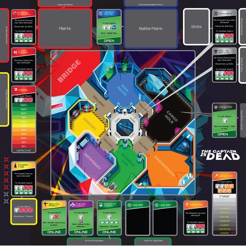 The Captain is Dead - Cooperative Board Game, Save Your Starship, Fight The Aliens, 1 to 7 Players, 45 Minute Playtime, Ages 12 and Up, Alderac Entertainment Group (AEG)