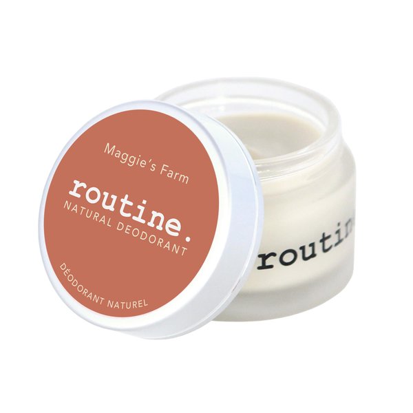 Routine Natural Deodorant Maggie's Farm Deo Jar | 2 Fluid Oz. Natural Deodorant | Aluminum Free Natural Deodorant For Women & Men (Cream Jar Formula)