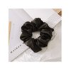 Funlovin Satin Scrunchies Black Brown Scrunchie Pack Ponytail Holder Hair Scrunchies Silk Scrunchy Hair Bands Hair Ties (12pcs Silky Scrunchies)