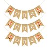 Woodland Fox Baby 1st Birthday Banner,Jute Burlap Animal ONE High Chair Banner for Boys Girls First Birthday Party Decorations Supplies