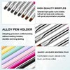 MUSILAN Nail Art Brushes Set,8PCS Uv Gel Nail Brush Poly Extension Gel Brush for Nail Art Nail Design Brush Gel Nail Brush for Nail Extension Nail Powder Nail Art Tips Builder Brush Nail Painting Set