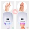 MelodySusie UV Gloves for Gel Nail Lamp, Professional UPF50+ UV Protection Gloves for Manicures, Nail Art Skin Care Fingerless Anti UV Glove Protect Hands from UV Harm (White)