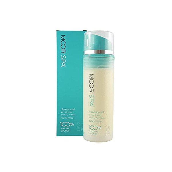 Moor Spa Cleansing Gel for Normal to Oily Skin | Gentle, Sulfate-Free, 100% Natural Source | 4 Fluid Ounces