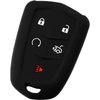 KeyGuardz Keyless Entry Remote Car Smart Key Fob Outer Shell Cover Soft Rubber Protective Case for Cadillac ATS CTS SRX XTS HYQ2AB