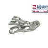 3 HOLE BRACKET for Small Stick Flags - Three Fingered Stick flag thick cast aluminum wall mount bracket for 3/8" diameter stick, Classroom bracket, Made in USA