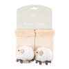 Stephan Baby Rattle Socks, Stripey Cream and White Lambs, Fits 3-12 Months