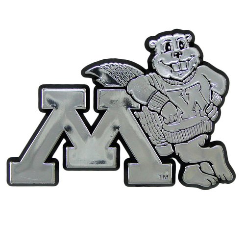 FANMATS 60357 Minnesota Golden Gophers Molded Chrome Plastic Emblem