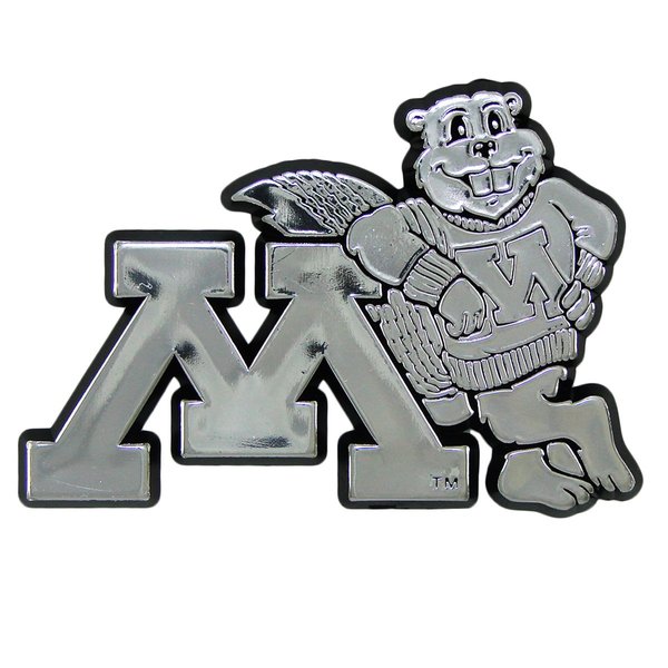 FANMATS 60357 Minnesota Golden Gophers Molded Chrome Plastic Emblem