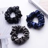 MTSNOO Silk Scrunchies for Hair Sleep 100% Pure 22 Momme Mulberry Silk Scrunchies for Curly Hair with Elastic Band 3 Pack Silk Hair Ties Ropes Scrunchies Set for Women Girls