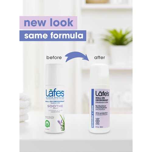 Lafe's Natural Deodorant | 3 Ounce Roll-On Aluminum Free Natural Deodorant | Lavender & Aloe | 2 Pack