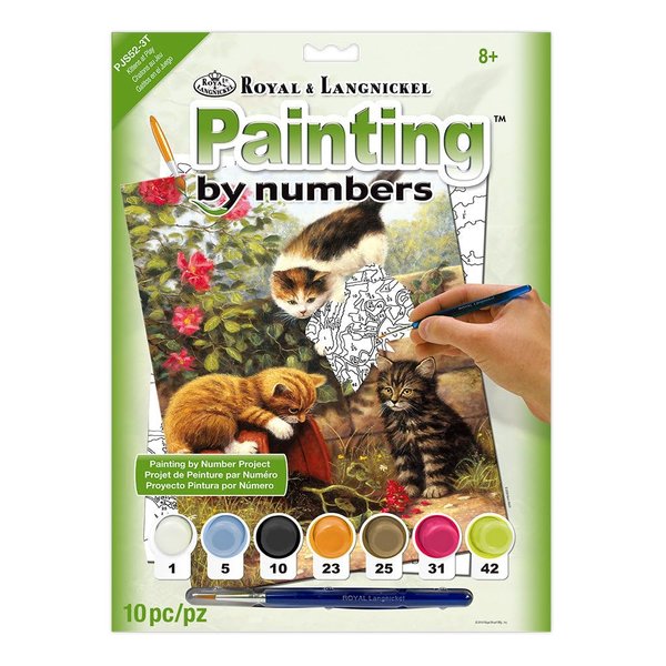 Royal Brush PJS52 PAINTBYNUMBER Junior Kittens at Play, Multicolor