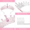 BAHABY Birthday Crown for Women, It's My Birthday Sash & Rhinestone Tiara Set Princess Birthday Sash and Tiara for Women Birthday Decorations for Women Girls- Pink