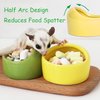 JSLZF Small Animal Bowl Ceramic Hamster Bowl Hamster Food Dish Prevent Knocking Over, Food Splashing and Chewing Feeding Dish for Gerbil Chinchilla Rat Ferret Hedgehog (3 PCS)