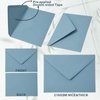 Whaline 50Pcs A7 Invitation Envelopes Set Dusty Blue Greeting Card Envelopes V-Flap Envelopes Gift Card Sleeves for Mailing Envelopes Sending Card Wedding Baby Shower Birthday, 7.3x5.3 Inch
