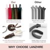 Lanzhire Jumbo Heatless Hair Curlers for Overnight Curls, Blowout Flexi Rod with Ribbon, No Heat Curlers to Sleep in, Soft Overnight Heatless Rods for All Hair Types