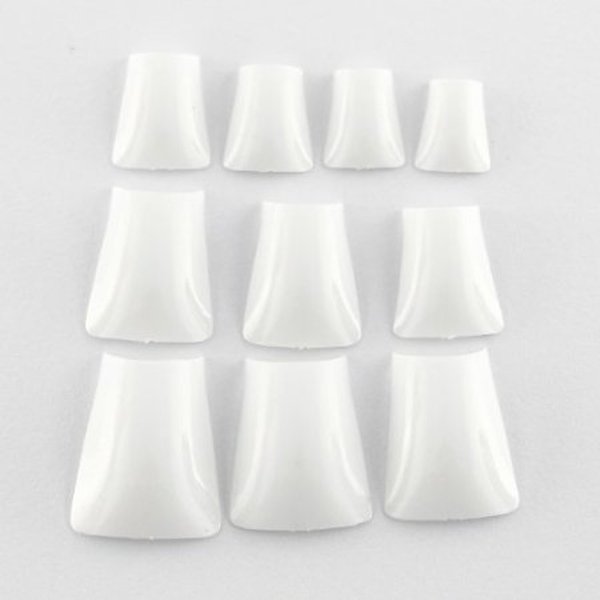 500 pcs White Duck Feet Style Duck Nail Tips Wide French False Nail Tips Acrylic Nail