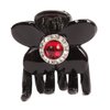 Caravan Hand Decorated Flower Shaped Hair Claw In Siam and Swarovski Crystal Stones Double Sided, 65 Ounce