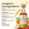 Choglow Glow Face Oil – Retinol Alternative for Dark Spots, Wrinkles & Pores – Jojoba, Moringa, Rosehip, Sea Buckthorn, Vitamin E – Anti-Aging Brightening Serum for Glowing Skin