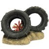SLOCME Aquarium Tyre Decorations - Resin Material Tyre Decorations，Fish Tank Tyre Ornament Aquarium Environment Friendly Decorations
