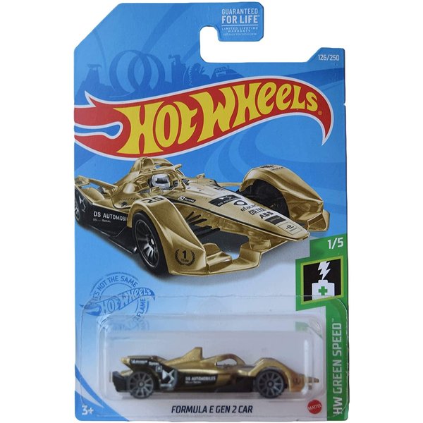 Hot Wheels Formula E Gen 2 Car, [Gold] 26/250 Green Speed 1/5