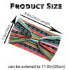 Aceorna Boho Headbands Wide Knot Hair Band Elastic Turban Stretch Leopard Twist Head Wraps Cloth Yoga Sweartband Fashion Accessories for Women and Girls 3 Pcs (Set A)
