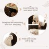 Hetto Blonde Ponytail Extensions Human Hair Ponytail Extensions #18 Ash Blonde Highlight #613 Bleach Blonde Pony Tails Hair Extensions Human Hair 12 Inch 70g