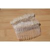 Genuine Frosted White Sea Glass Hair Comb (Set of 2)