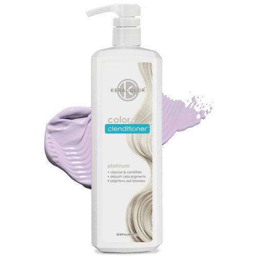Keracolor Clenditioner PLATIUM Hair Dye - Semi Permanent Hair Color Depositing Conditioner, Cruelty-free, 33.8 Fl. Oz.