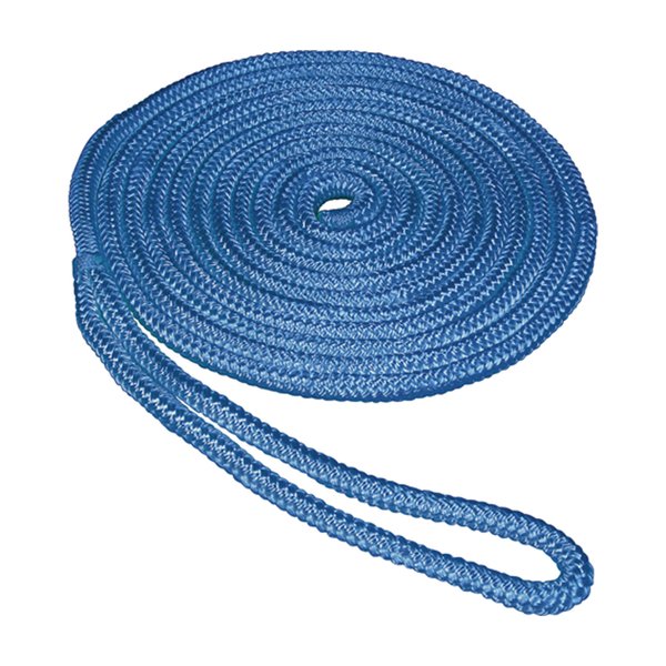 SeaSense Double Braid Nylon Dockline, 1/2-Inch X 15-Foot, Blue (50013080)