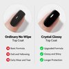 GAOY Crystal Glossy Gel Top Coat and Base Coat Set, 16ml 2 Pcs High-Gloss Top Coat and No Wipe Foundation Combination for UV Light Gel Nail Polish