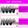 HAMJOYS Lashes Clusters 40D 0.07 D Curl Cluster Lashes Extension Individual Lashes 14-18mm Tray Faux Mink Lash Clusters Extensions Individual Lashes lashes wispy DIY Eyelash (40D-0.07D-14-18mm)