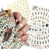 4 Sheets Nail Art Decals of 100 Dollar Sign Bill Nail Accessories Paper Money Design Treasure Currency Nail Stickers Tip