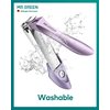 MR.GREEN Nail Clippers with Nail File,Anti Splash Nail Clipper Set for Thick Nails,Medical Grade Stainless Steel Professional Nail Cutter,Sharp and Durable fingernail Clipper for Men and Women(Purple)