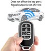 Kirsnda for Honda key fob cover,case with keychain,Soft TPU Protection key Shell/skin,5 Buttons fit 2022 2023 Accord Civic HR-V CR-V Pilot Remote Key(black)