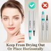 Microblading Eyebrow Pen, Eyebrow Pencil with 4-Prong Micro-Fork-Tip Applicator, Liquid Waterproof Eyebrow Pencil for Women Creates Natural Looking Brows Effortlessly (Light Brown)
