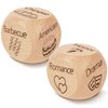 JCHCAMRY 2 Pcs Engraved Wooden Date Night Food Movie Decision Dice Decider,Valentines Day Date Night Gifts for Husband Wife Boyfriend Girlfriend Women Men Christmas Birthday Gifts Coworker Colleague