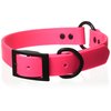 OmniPet Zeta Ring in Center Dog Collar with Black Metal Hardware, 1" x 26", Pink