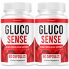 (2 Pack) GlucoSense – Official GlucoSense Capsules, Glucosense Pills Support Advanced Blood Formula Supplement, All Natural Premium Health & Wellness - Maximum Strength, 120 Capsules for 2 Months