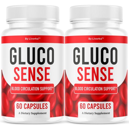 (2 Pack) GlucoSense – Official GlucoSense Capsules, Glucosense Pills Support Advanced Blood Formula Supplement, All Natural Premium Health & Wellness - Maximum Strength, 120 Capsules for 2 Months
