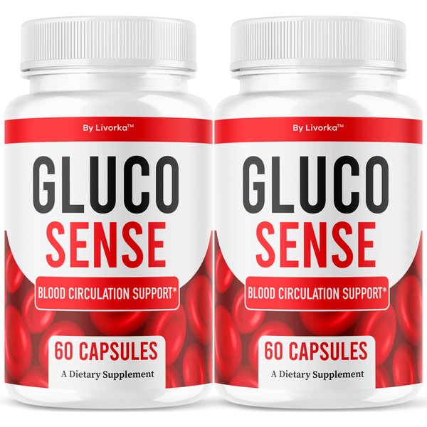 (2 Pack) GlucoSense – Official GlucoSense Capsules, Glucosense Pills Support Advanced Blood Formula Supplement, All Natural Premium Health & Wellness - Maximum Strength, 120 Capsules for 2 Months