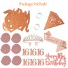 16th Birthday Decorations Kit for Girls Women,Including Happy Birthday Banner,Sash,Tiara Crown,Triangle Flag bunting,Hanging Swirls Streamer,Cake Topper,Sweet 16 Birthday Party Decorations for Girls