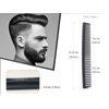 Professional Teasing Comb, Fine and Wide Tooth Hair Barber Comb, Black Carbon Fiber Cutting / Styling / Hairdressing Comb For All Hair Types
