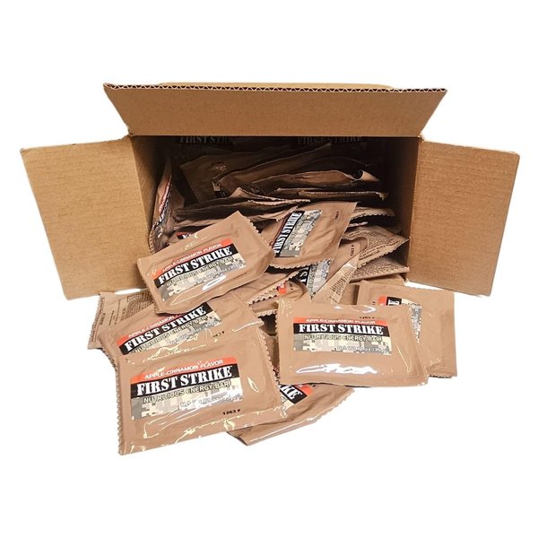 Mini First Strike Energy Bars, Mini Size (1.2 oz.) Vitamin Fortified Nutritious Energy Bars - Available in Chocolate, Apple-Cinnamon and Mocha - Authentic USGI MRE Component (100, Apple Cinnamon)