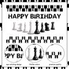 Balterever Chess Birthday Decorations International Chess Birthday Backdrop Banner Chess Theme Banner Garland Table Cloth Chess Birthday Cake Topper Funny Board Game Chess Birthday Party Decor