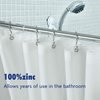 Metal Shower Curtain Hooks，Set of 12 Rings，Rust Resistant S Shaped Hooks Hangers for Shower Curtains, Kitchen Utensils, Clothing, Towels, etc. (Chrome)