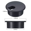 SATINIOR 10 Packs Black Desk Cable Wire Grommet Cord, PC Computer Desk Plastic Grommet Cord, Tidy Cable Hole Cover Organizers (Black,1.5 Inch)