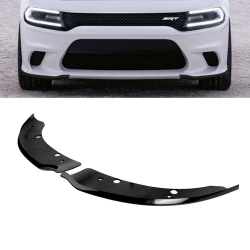 Xotic Tech 2PCS Front Splitter Spoilers Protector Bumper Lip Corner Edge Kit Compatible with Dodge Charger Hellcat/SRT 392/Scat Pack/RT Scat Pack 2015-2023, GT/RT 2019-2023, Black